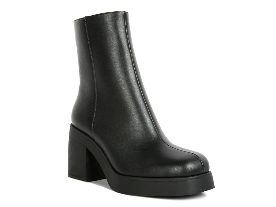 Clearance London Rag Sins Platform Bootie Black