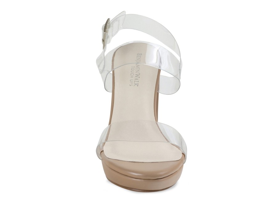 Hot Touch Ups by Benjamin Walk Nova Platform Sandal Clear/Taupe