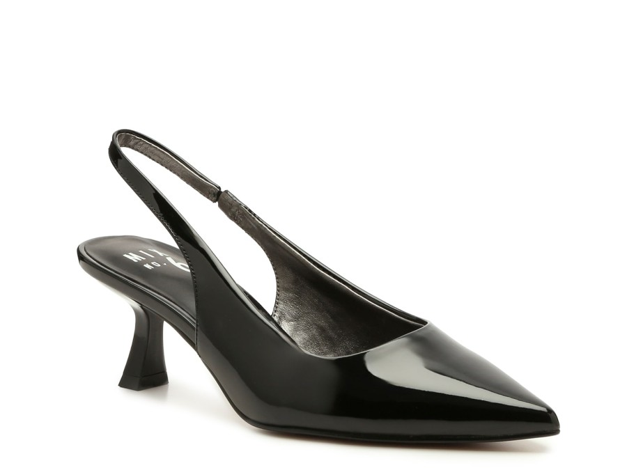 Hot Mix No. 6 Callie Slingback Pump Patent Black