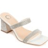 Clearance Journee Collection Shandee Sandal White