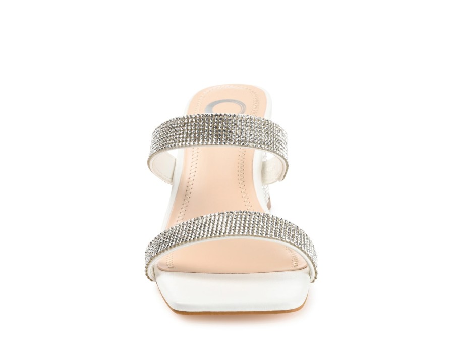 Clearance Journee Collection Shandee Sandal White