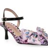 Wholesale Betsey Johnson Emely Pump Purple/Black Snake Print