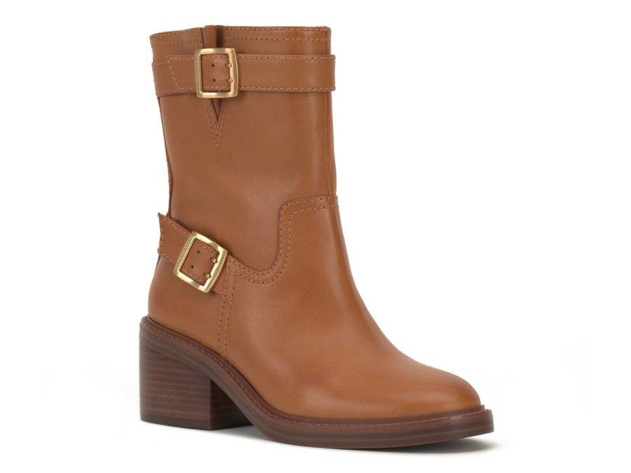 Online Vince Camuto Vergila Bootie Golden Walnut Leather