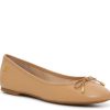 New Lauren Ralph Lauren Jayna Ballet Flat Tan