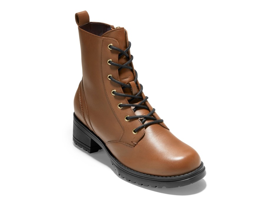 Hot Cole Haan Camea Combat Boot Dark Brown