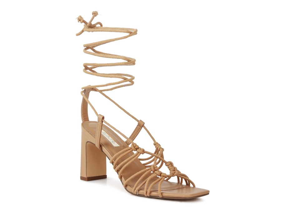 Wholesale London Rag Strings Attach Sandal Tan