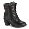 New Lukees by Muk Luks Lacy Lori Combat Boot Black