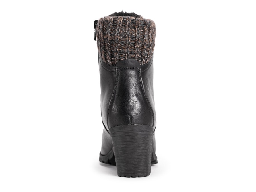 New Lukees by Muk Luks Lacy Lori Combat Boot Black