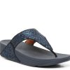 New FitFlop Shimma Wedge Glitter Sandal Navy