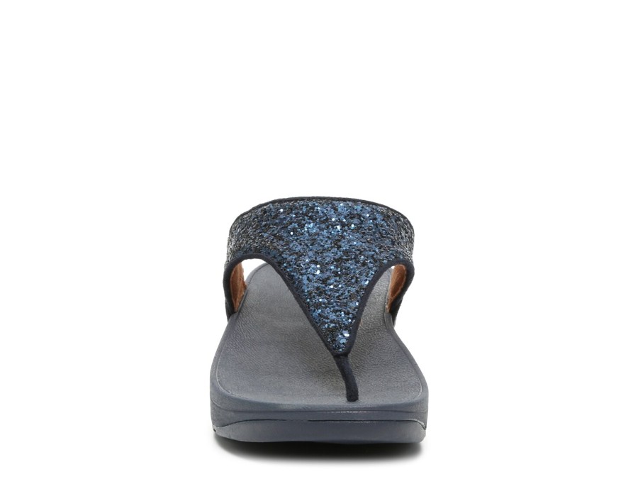 New FitFlop Shimma Wedge Glitter Sandal Navy