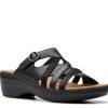 Clearance Clarks Merliah Holly Wedge Sandal Black