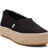 New TOMS Valencia Espadrille Platform Slip-On Black