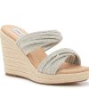 Hot Steve Madden Uriel Wedge Sandal Silver Metallic