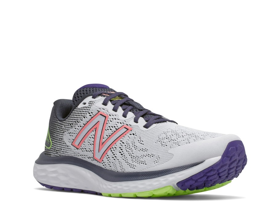 New New Balance Fresh Foam 680 V7 Running Shoe - Women'S White/Grey/Multicolor