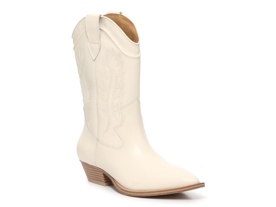 Online Crown Vintage Stava Cowboy Boot Off White