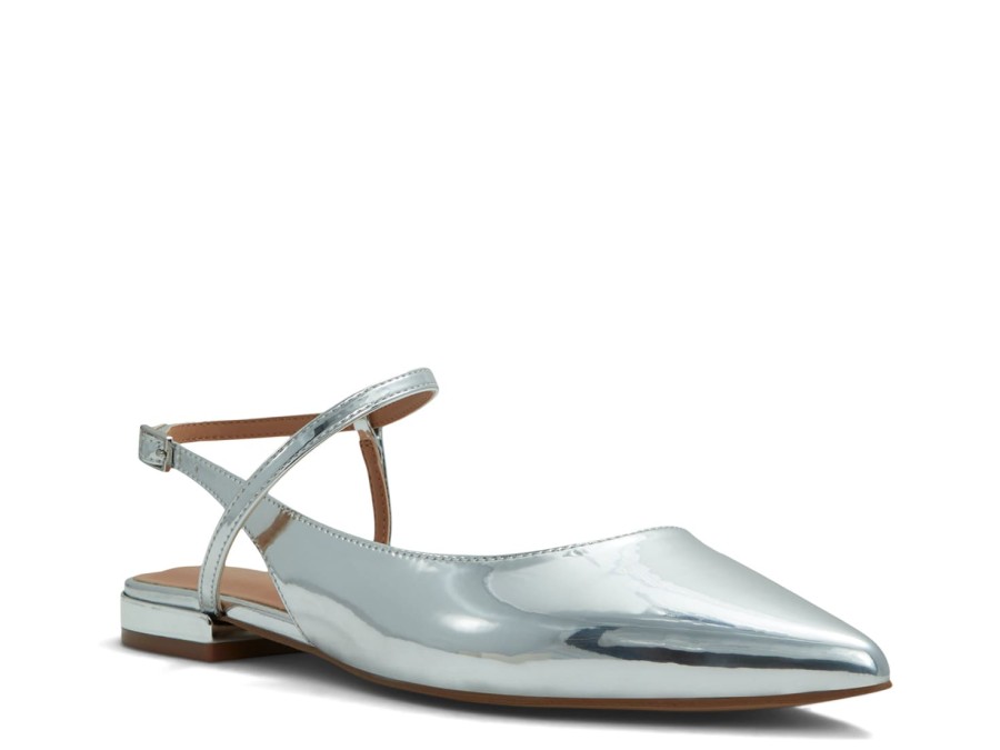 Best Aldo Sarine Ballet Flat Silver Metallic