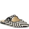 Best Nine West Barbra Mule Black/White Chevron Print