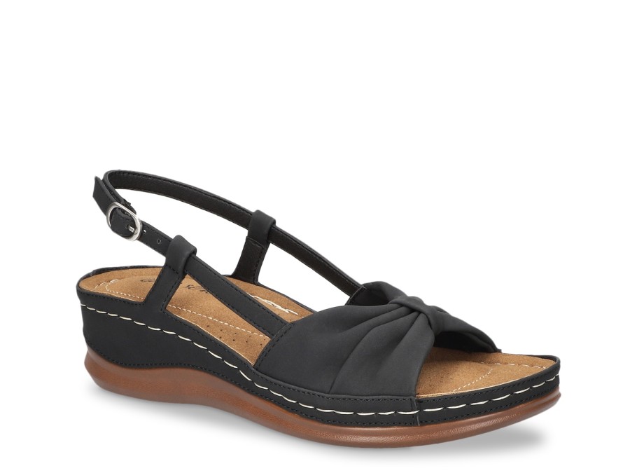 New Easy Street Jupiter Wedge Sandal Black