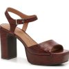 Best Chinese Laundry Teemara Sandal Wine Croc Print