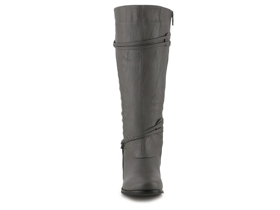 Hot Journee Collection Harley Riding Boot Grey