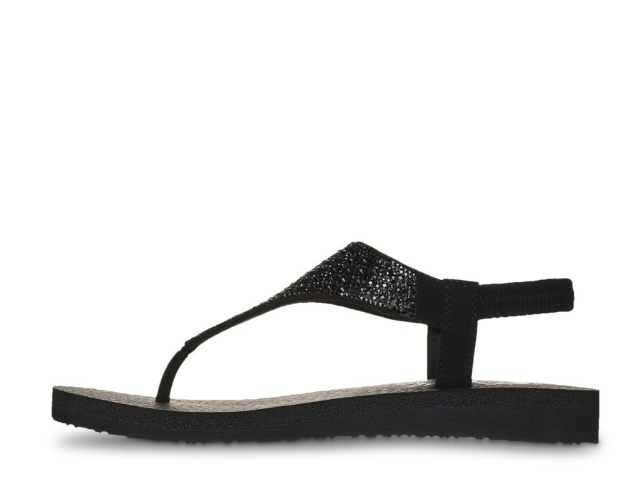 Clearance Skechers Cali Meditation Rockstar Sandal Black