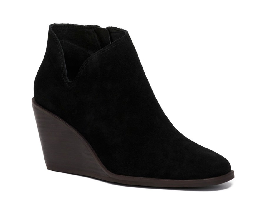 Clearance Lucky Brand Melendi Wedge Bootie Black