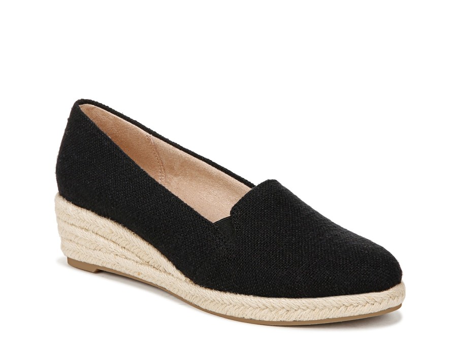 New LifeStride Kamilla Espadrille Wedge Pump Black