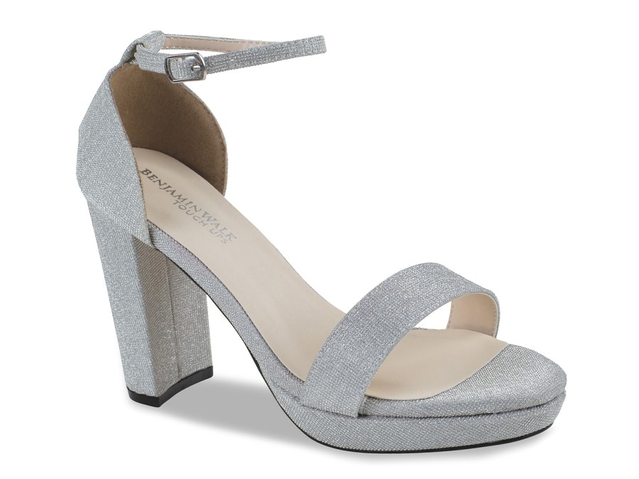 Hot Touch Ups by Benjamin Walk Mia Platform Sandal Silver Metallic