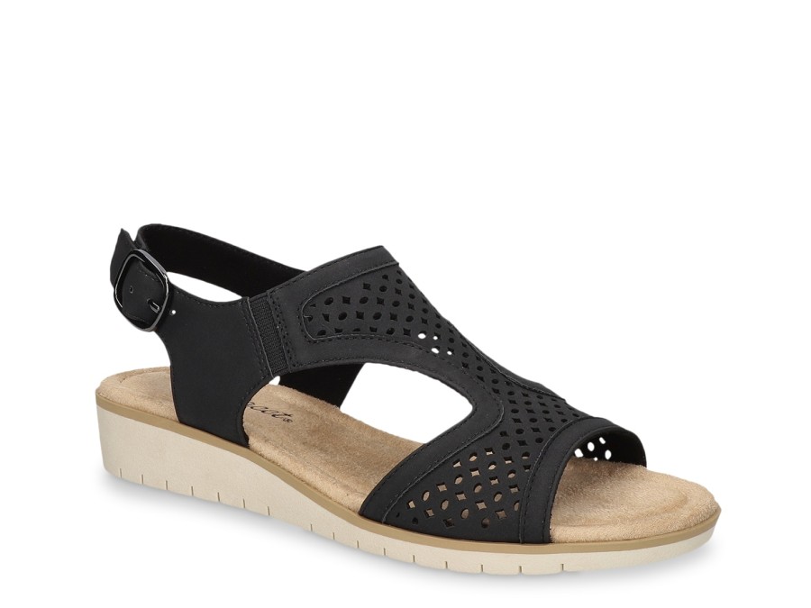 Wholesale Easy Street Alba Wedge Sandal Black