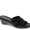 Wholesale Italian Shoemakers Saylor Wedge Sandal Black