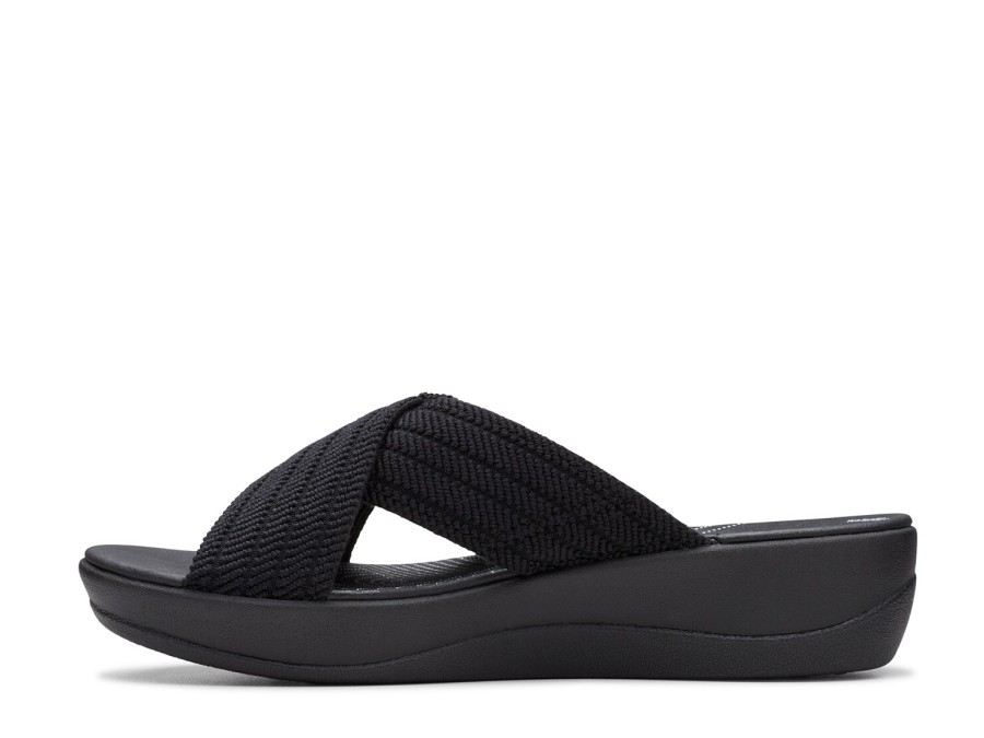 Wholesale Clarks Cloudsteppers Arla Wave Sandal Black