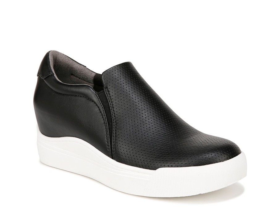 Wholesale Dr. Scholl's Time Off Wedge Sneaker Black Synthetic