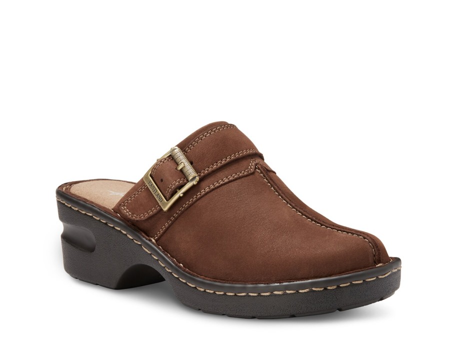 Hot Eastland Mae Clog Dark Brown