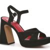 Wholesale Mix No. 6 Steyla Platform Sandal Black Fabric