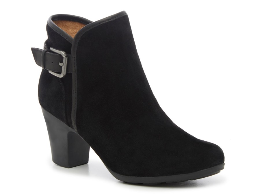 Clearance Comfortiva Namari Bootie Black Suede