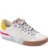 Wholesale Dolce Vita Zina Court Sneaker White/Yellow/Pink/Leopard Print