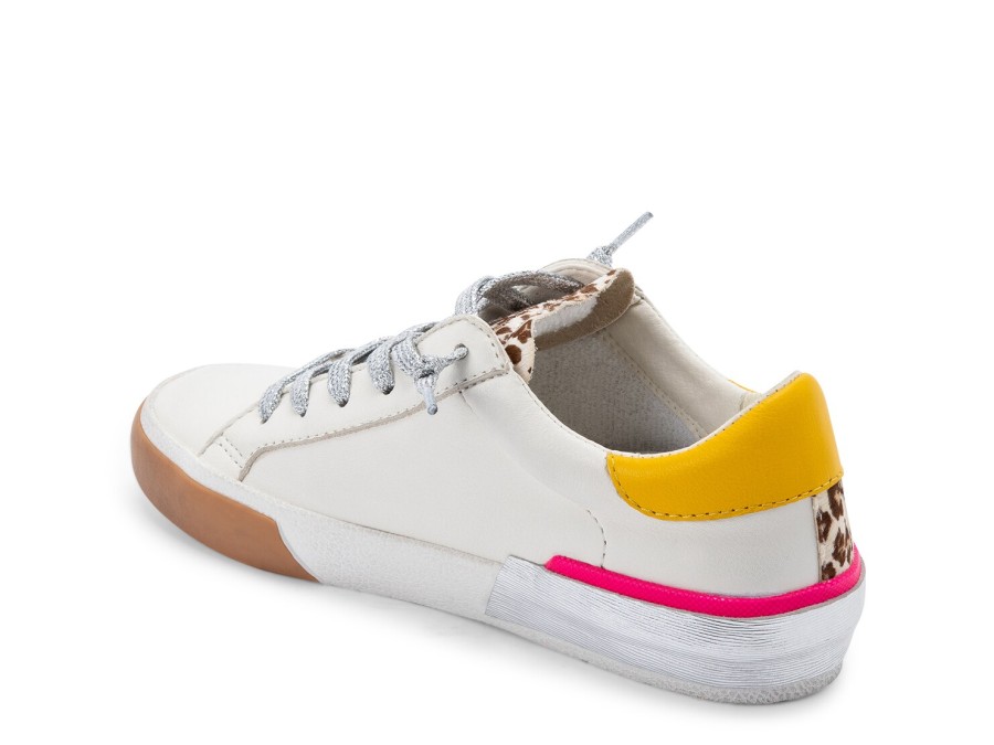 Wholesale Dolce Vita Zina Court Sneaker White/Yellow/Pink/Leopard Print