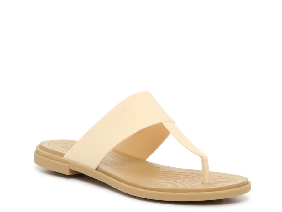 Hot Crocs Tulum Flip Flop - Women'S Ivory Vanilla