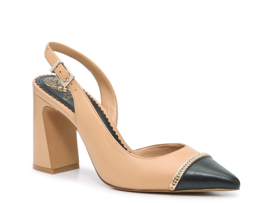 Clearance Vince Camuto Antelle Slingback Pump Beige/Black