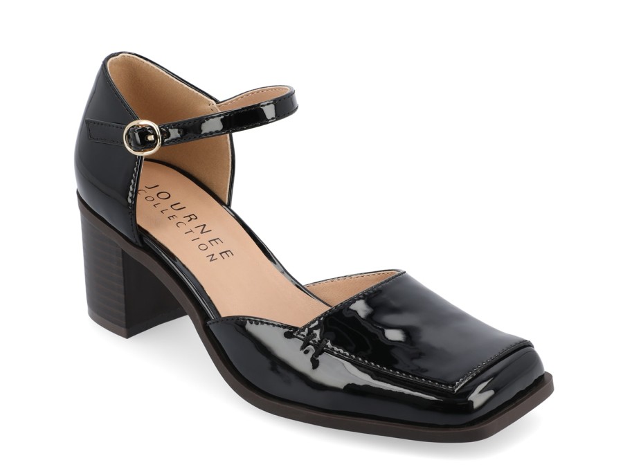 Best Journee Collection Evangeline Pump Black Patent