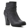 Clearance White Mountain Spade Wide Bootie Black