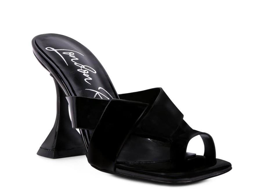 Hot London Rag Snatched Sandal Black