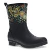 Online Chooka Classic Mid Rain Boot Black Floral Print