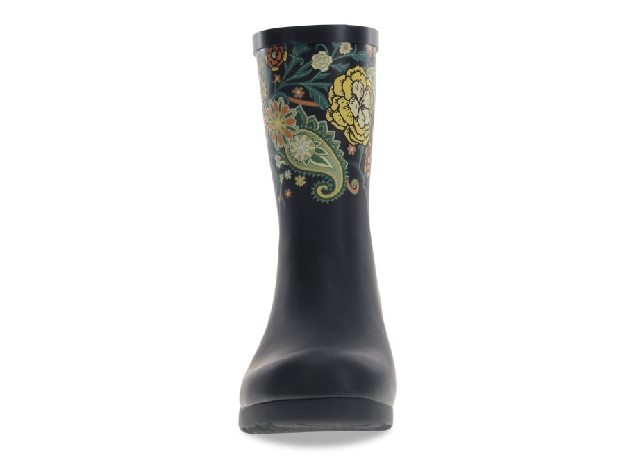 Online Chooka Classic Mid Rain Boot Black Floral Print