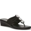 New Italian Shoemakers Gloss Sandal Black