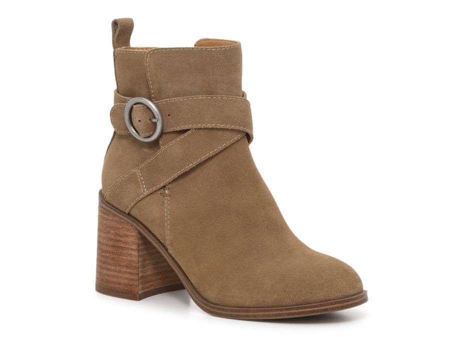 Hot Crown Vintage Courla Bootie Cedar Brown Suede