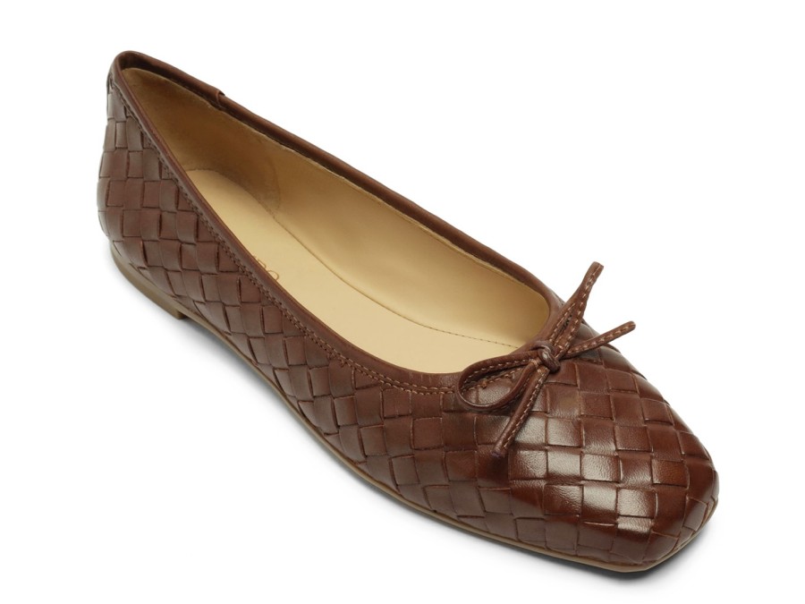 Hot Bernardo Gwynn Ballet Flat Mahogany Brown