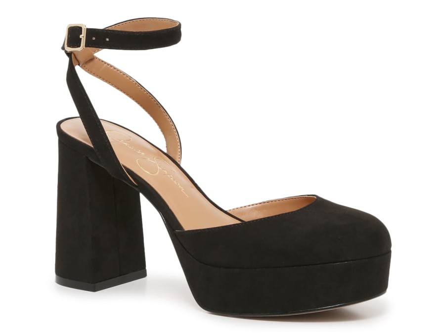 Wholesale Jessica Simpson Lasharen Platform Pump Black Fabric