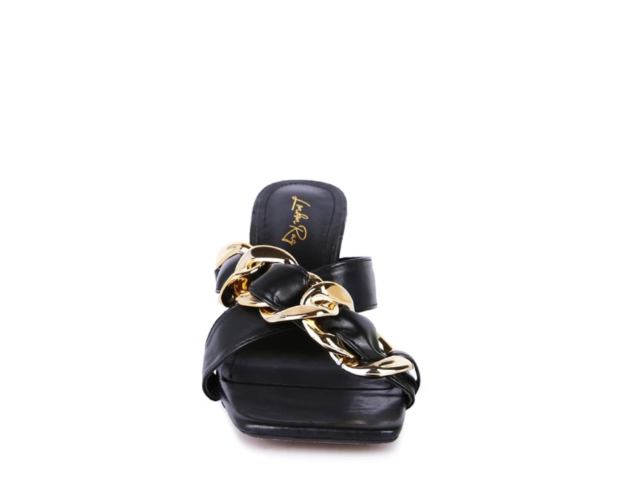 New London Rag Wandy Sandal Black