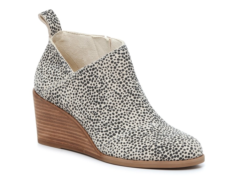 Wholesale TOMS Marta Wedge Bootie Tan Spot Print